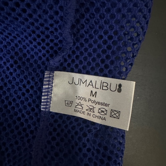 JJ Malibu Open Mesh Tank Top Medium Gently worn RARE sold out style 100% poly - Picture 5 of 6